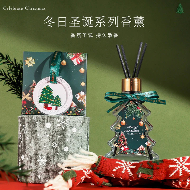 纪思慕圣诞系列无火香薰+圣诞石膏香挂组合家用卧室客厅卫生间香