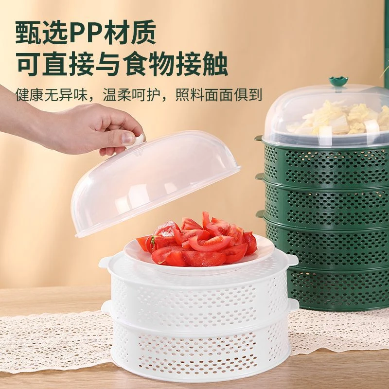 多层菜罩家用夏季镂空餐桌罩防蚊蝇保温防尘中式厨房用