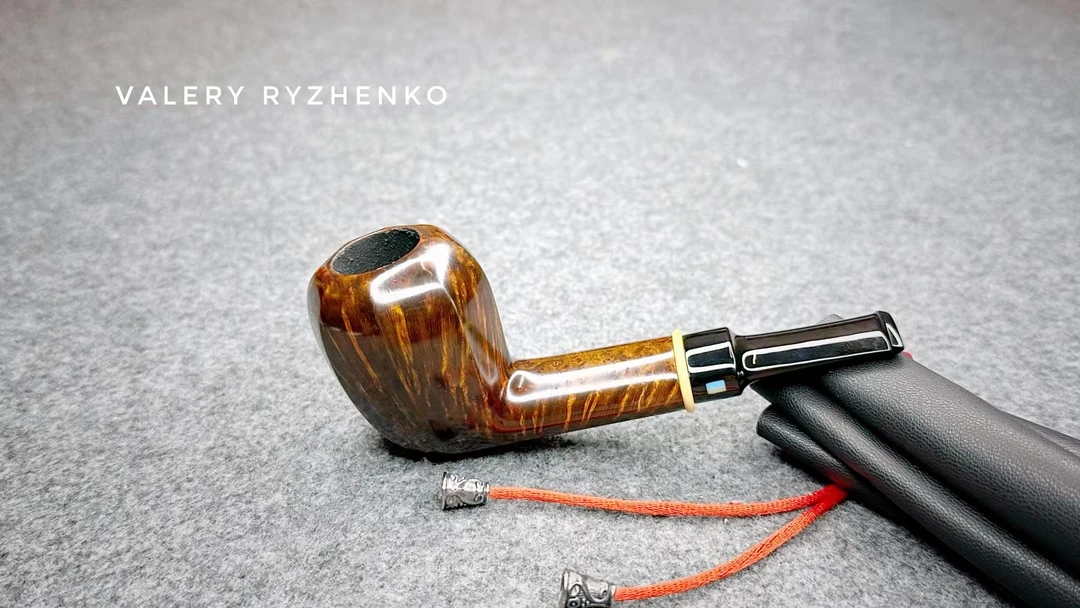 乌克兰瓦莱里光面多面体都柏林手工石楠木烟斗