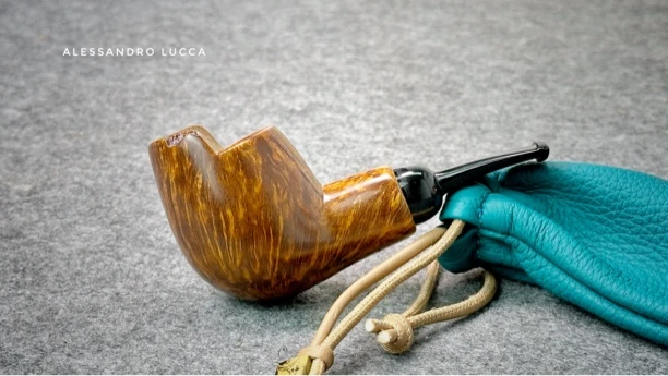 意大利甘西自由式光面防风帽手工石楠木烟斗