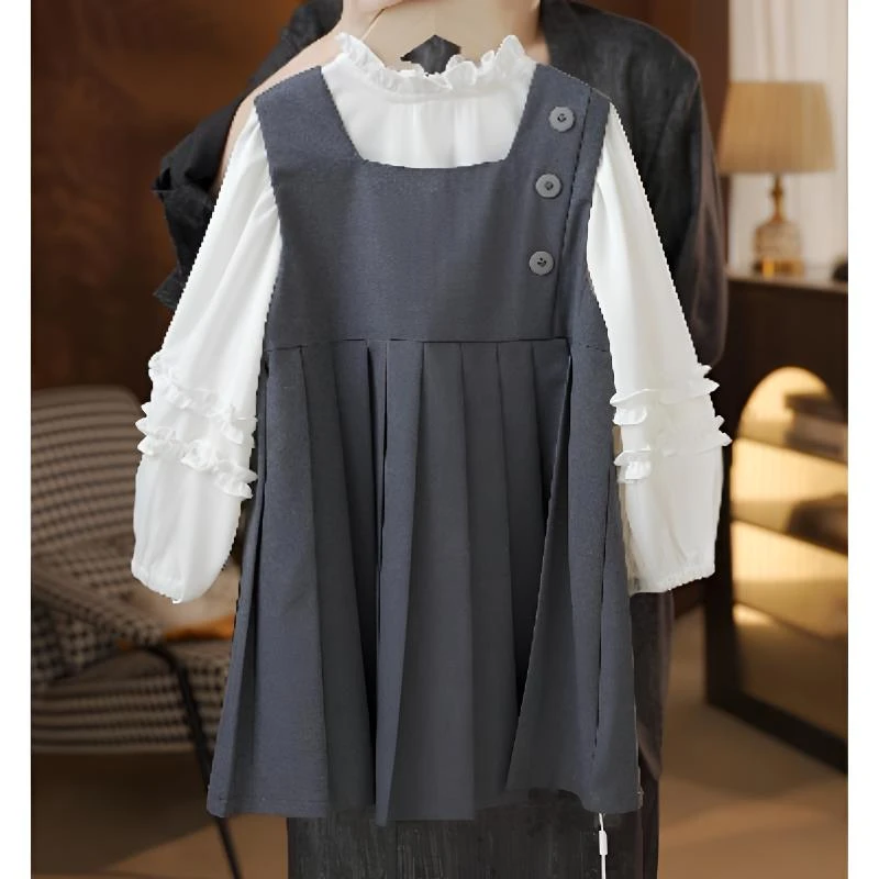 【现货】两件套女童时尚甜美学院风套装Q24042