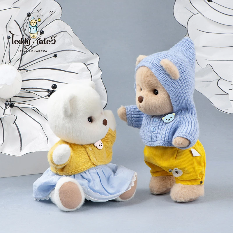 TeddyTales/莉娜熊中号崽崽娃衣秋日暖阳三件套装针织帽衫连衣裙