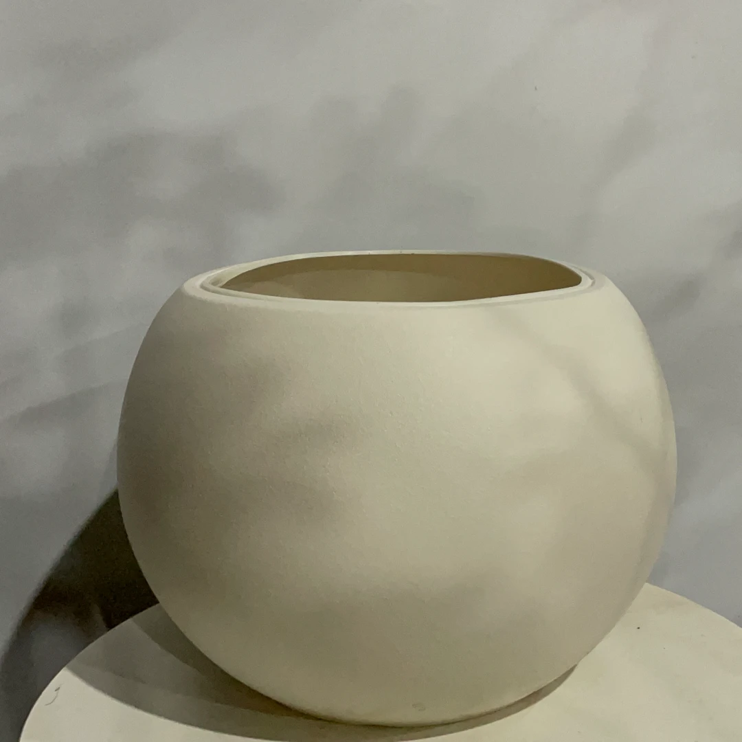 球形多类白色树脂通用耐磨环保材料美观盆特大尺寸立体耐用无毒