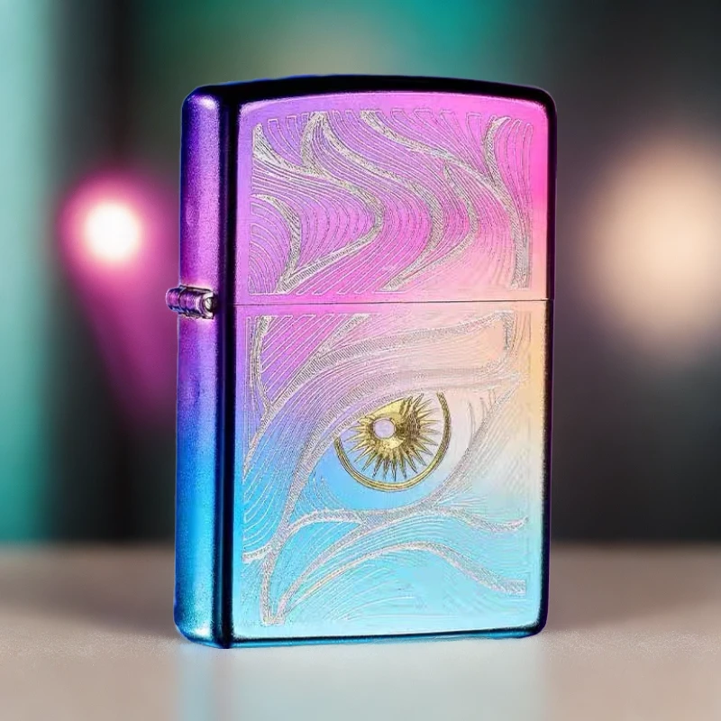 【老李推荐】zippo打火机秋水含睛常规黄铜幻彩DYJ1