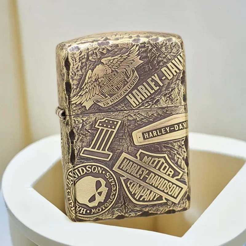 【CC】zippo打火机铜盔甲哈雷十一章DY9912DK