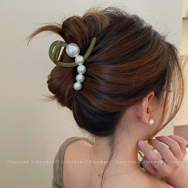 合金树脂发饰 挺能抓的ins简约抓夹女发夹头饰气质鲨鱼夹子时尚感