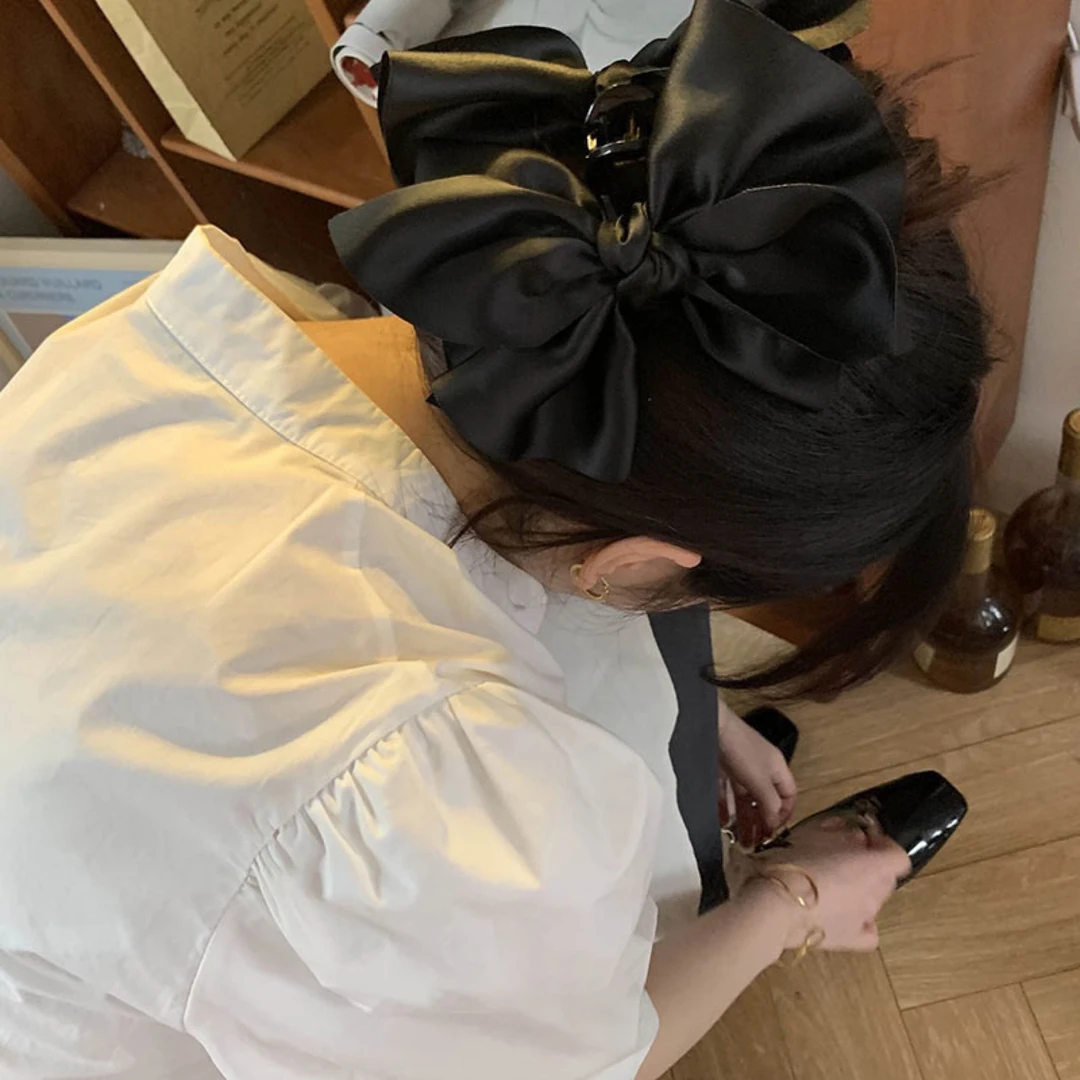 发夹女不规则大号蝴蝶结抓夹甜妹鲨鱼夹优雅公主头抓夹