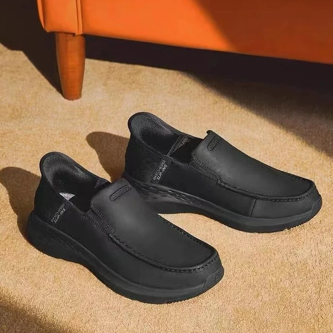 Skechers斯凯奇Slip-ins闪穿鞋一脚蹬休闲鞋轻便通勤皮鞋204866