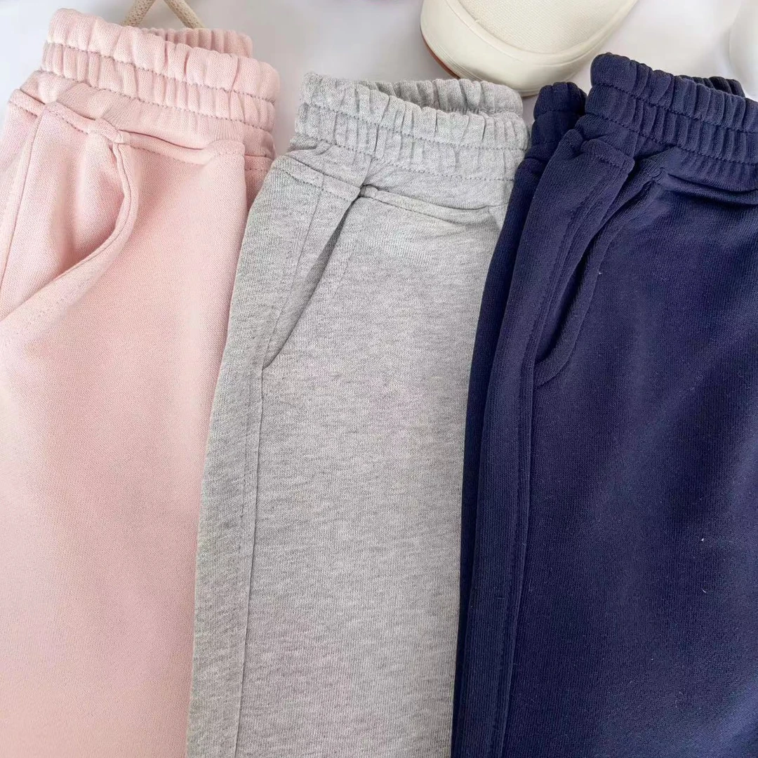 555儿童春秋裤子毛圈基础百搭收脚卫裤