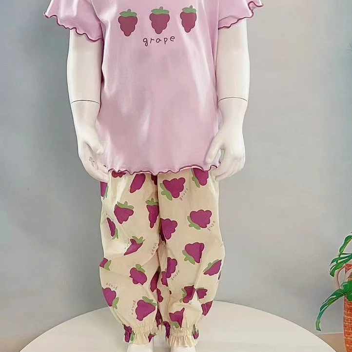 1009【外贸出口单】小葡萄防蚊裤儿童百搭夏天必备轻薄透气吸汗