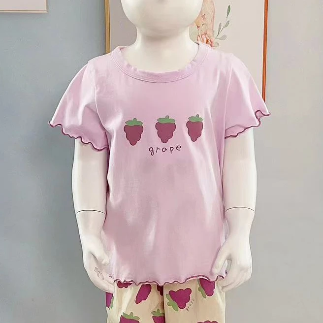 三串葡萄T恤儿童夏季圆领短袖衫冰冰凉凉超柔软1012