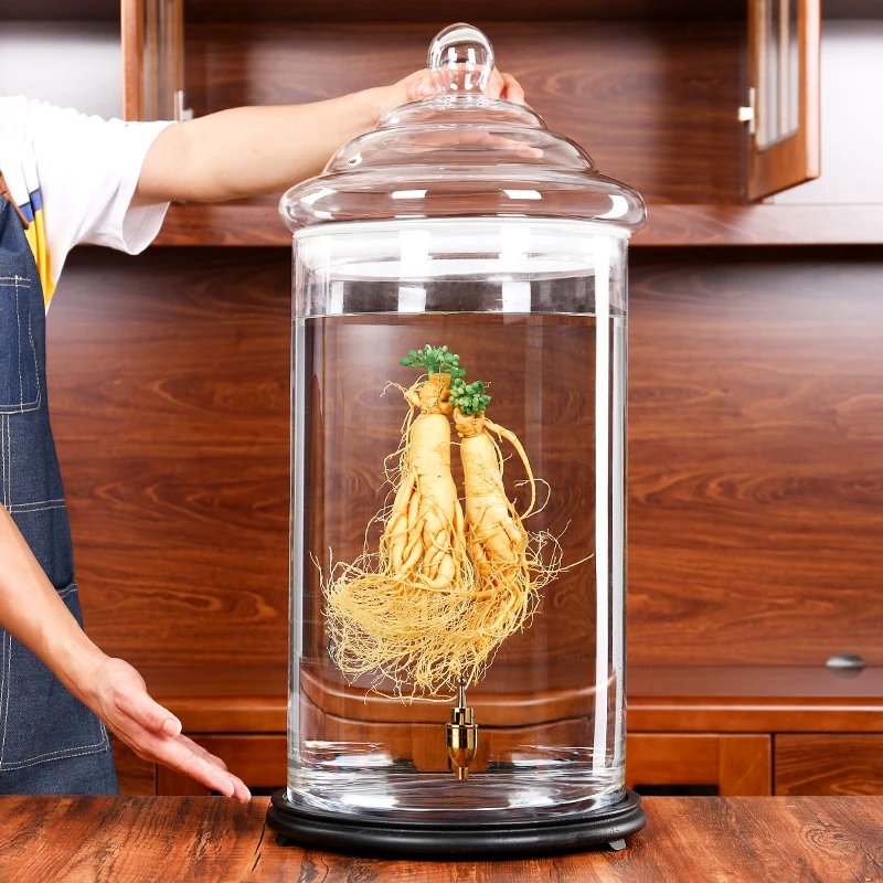 玻璃泡酒瓶家用直身标本展示瓶加厚40-100斤大容量高档透明酒缸