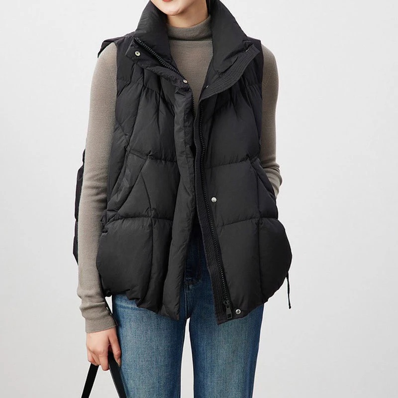 加厚羽绒服马甲女短款宽松显瘦时尚洋气鸭绒背心时尚休闲新款马夹