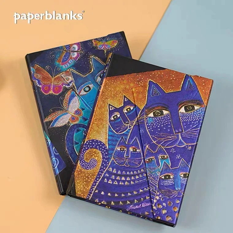 paperblanks劳拉碧绮系列蓝猫与花蝴蝶