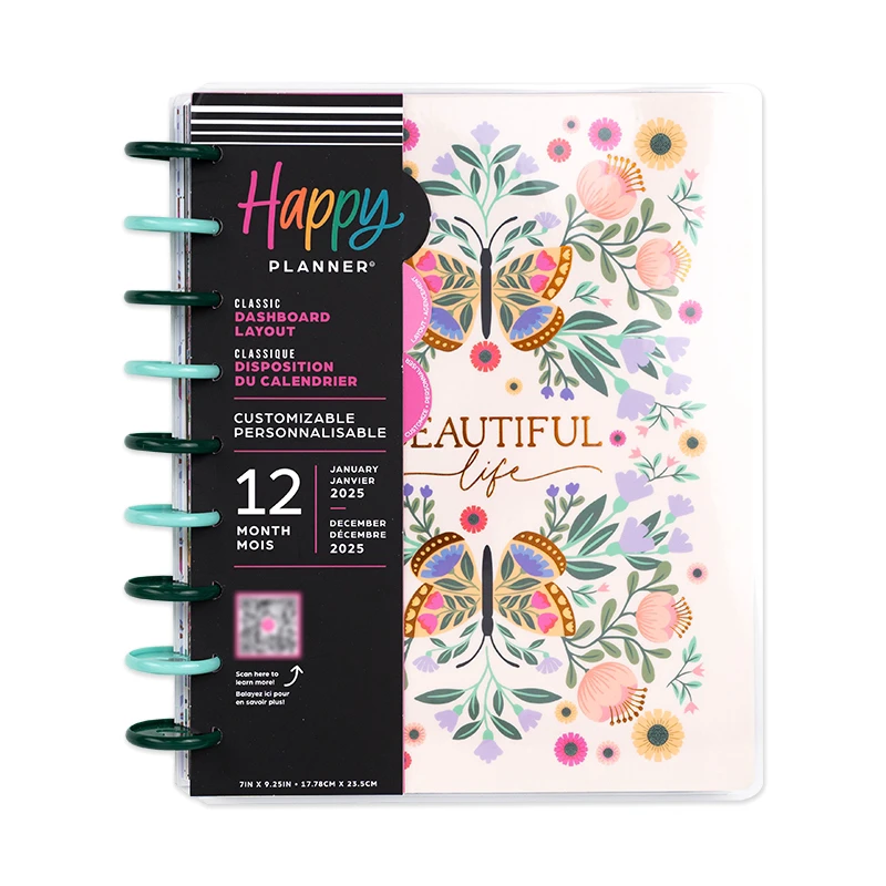 【2025年12个月中号计划本】HAPPY PLANNER手账本weeks计划本活页