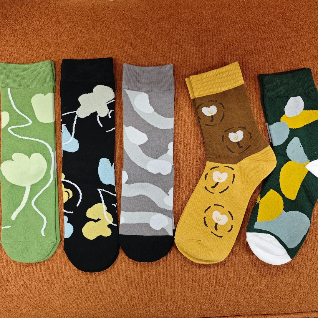 两三事【宠粉福利5双】甜美ins潮流日系秋冬潮袜棉质百搭中筒袜子