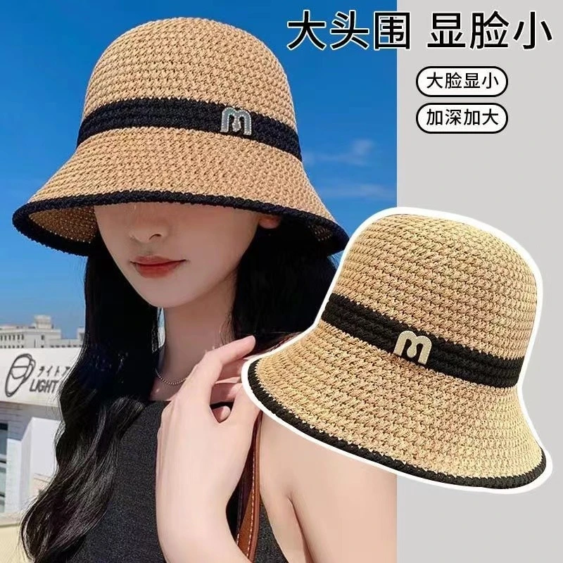 渔夫帽女2024新款夏凉帽户外旅行网红女帽显脸小气质款居家日用