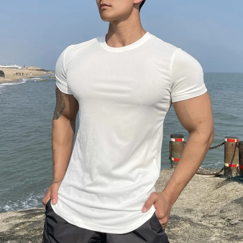 运动短袖男T恤潮牌健身跑步训练速干衣服夏季休闲圆领透气ins超火