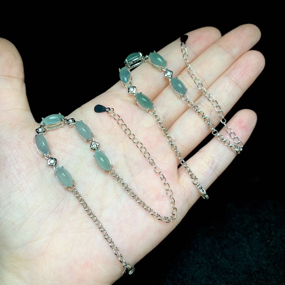 【小宝珠宝】10 T06596-翡翠手链-多样性发一件-4x9.5mm