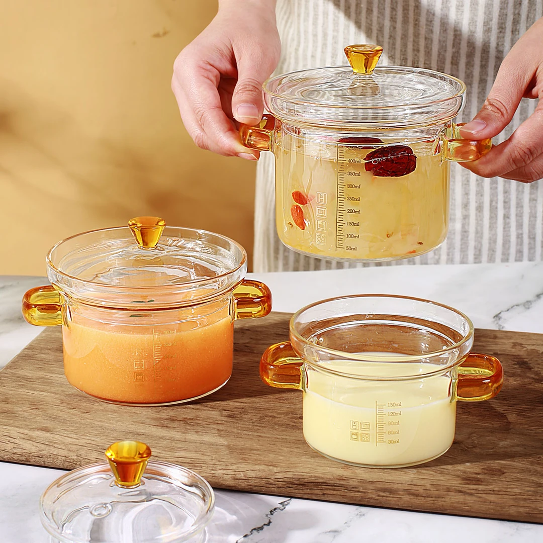 耐高温家用蒸蛋碗婴儿专用玻璃炖盅燕窝汤盅宝宝辅食带盖饭盒小碗