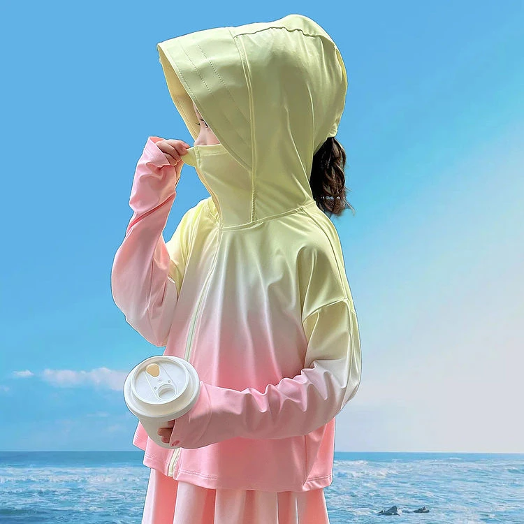 儿童防晒衣UPF50+女童透气户外轻薄款防紫外线防晒服冰丝凉感夏季