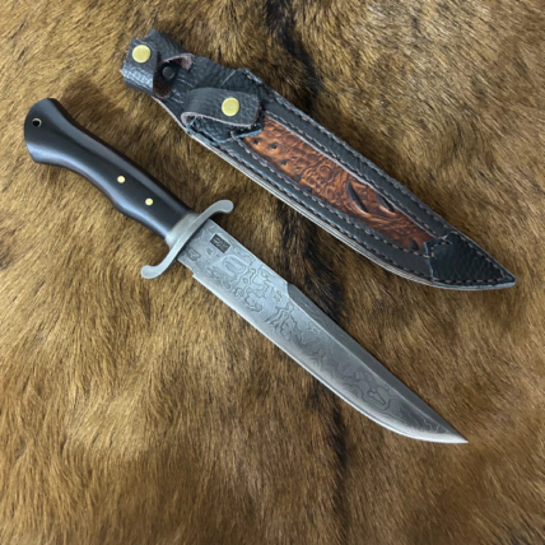 手工杨氏锻打家用小刀 锋利耐用 黑檀木