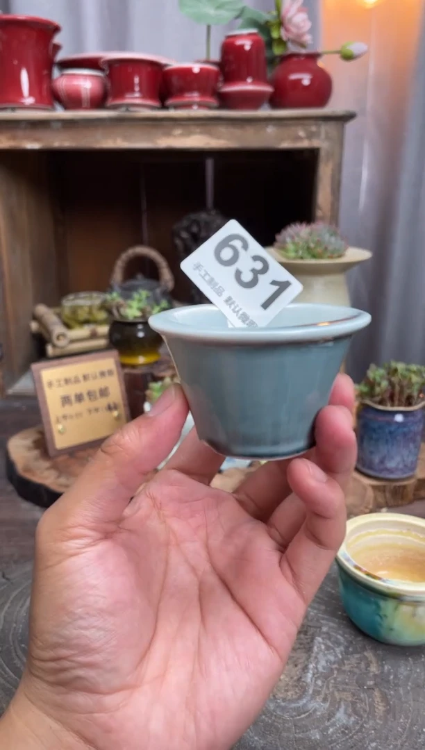 【闪购商品】摆件631微瑕知木小芳花盆