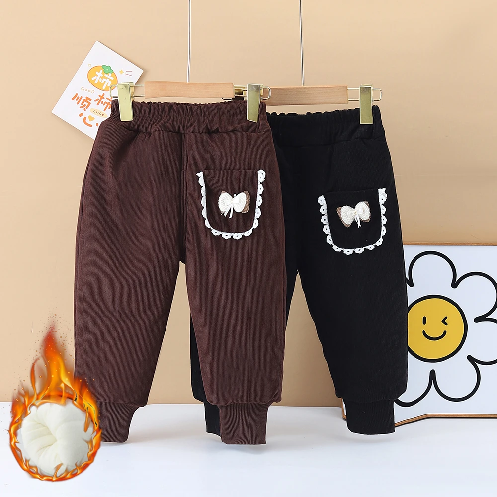儿童棉裤冬款宝宝三层加厚棉裤洋气男童新款加绒裤女婴儿保暖裤潮