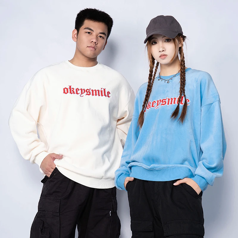 UOD卫衣男女2024秋冬季新款宽松潮流情侣连帽刺绣百搭经典套头