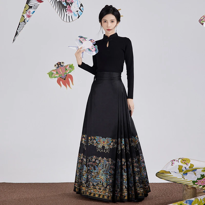 星河汉歌【翠羽】国风中式日常明制古风汉服女装2025春季新款马面裙