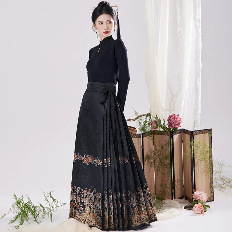 星河汉歌【陈三愿】马面裙新中式女装国风日常传统百褶【X2300817】