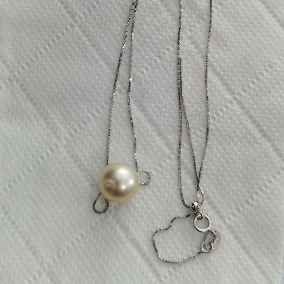 合金项链 【粉丝福利】10-11mm金珠路路通珍珠吊坠