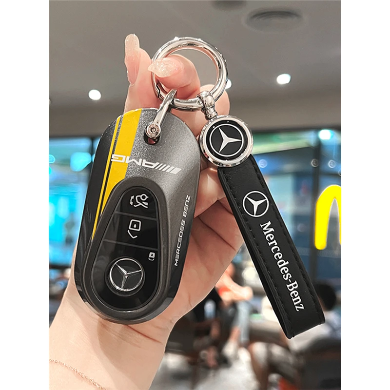适用于奔驰E300L钥匙套E260C级C260L壳C200L男GLC300L女S400EQE扣