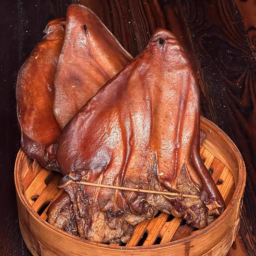 腊猪耳朵【直播间现场称重】四川农村柴火烟熏猪耳朵送四川特产