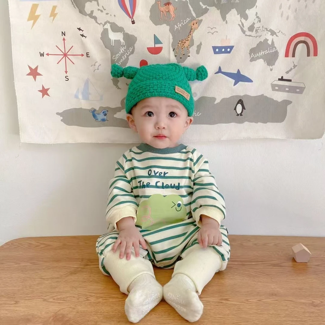 婴儿春季连体衣2025新款新生儿衣服男女宝宝超萌可爱哈衣外出服潮
