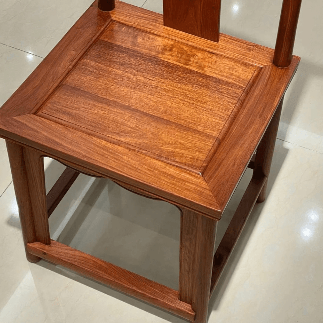 雍博堂推荐-缅花牡丹官帽椅主人椅 尺寸:49.5*48*101 座高44