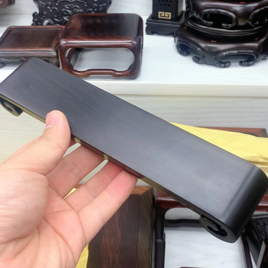 藤类紫光檀长22镶嵌筒