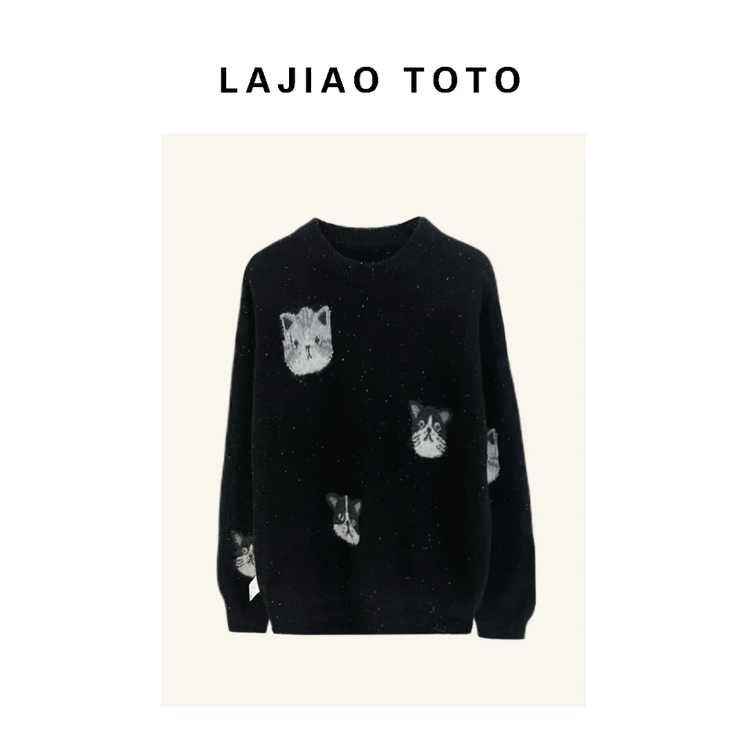 【猫猫毛衫】套头宽松款休闲风女士百搭长袖羊毛衫#3523