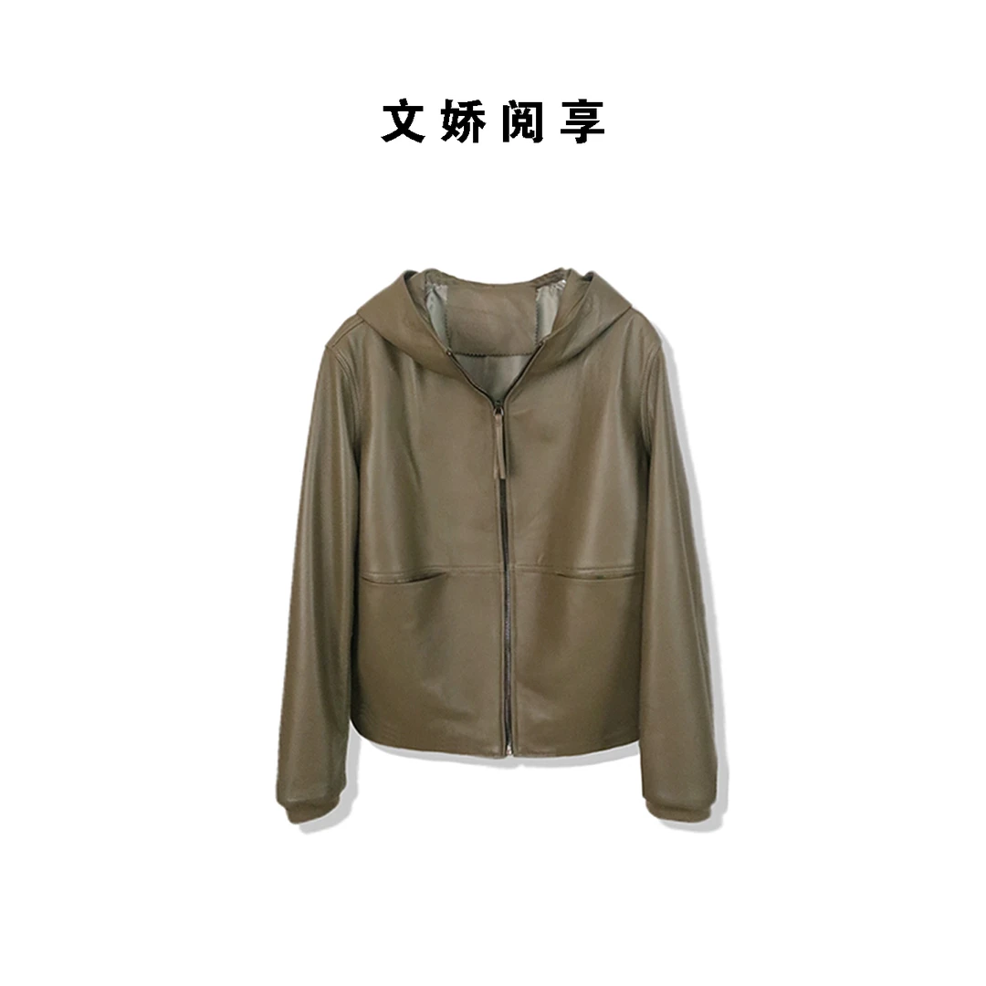 【文娇专属】设计师高级感时尚气质秋冬款休闲女士皮夹克外套#80029
