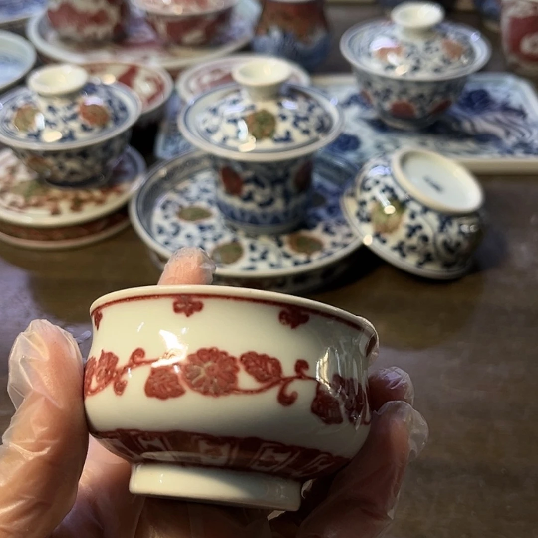 【闪购商品】景德镇陶瓷青花釉里红潘**山