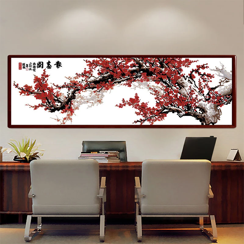 纯手工绣好十字绣成品21983报春图客厅卧室挂画