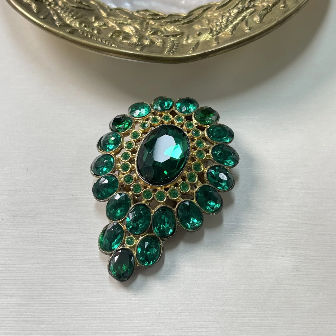 铜合金胸针 【六六中古】孤品复古皮草夹km7799