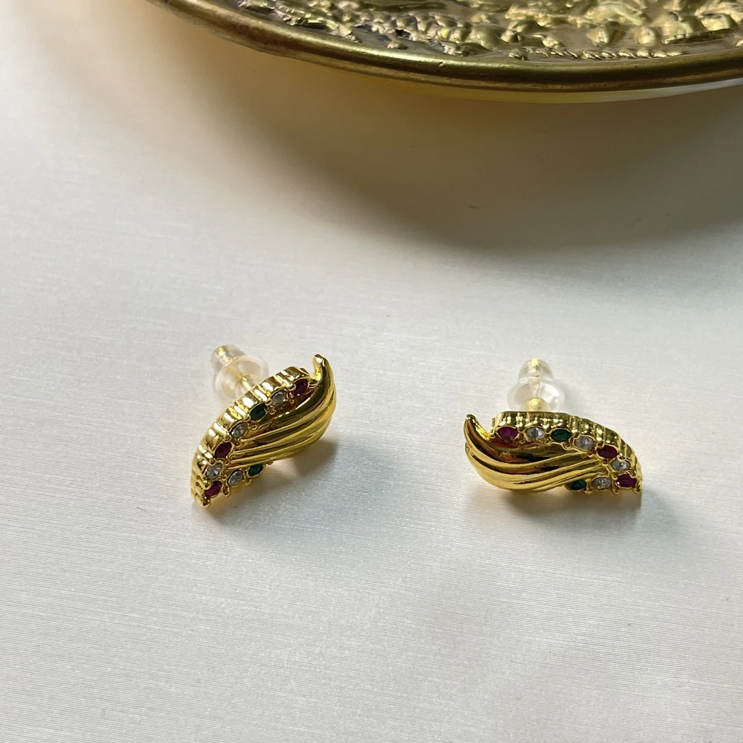 铜合金耳饰 【六六中古】孤品复古耳钉km7915