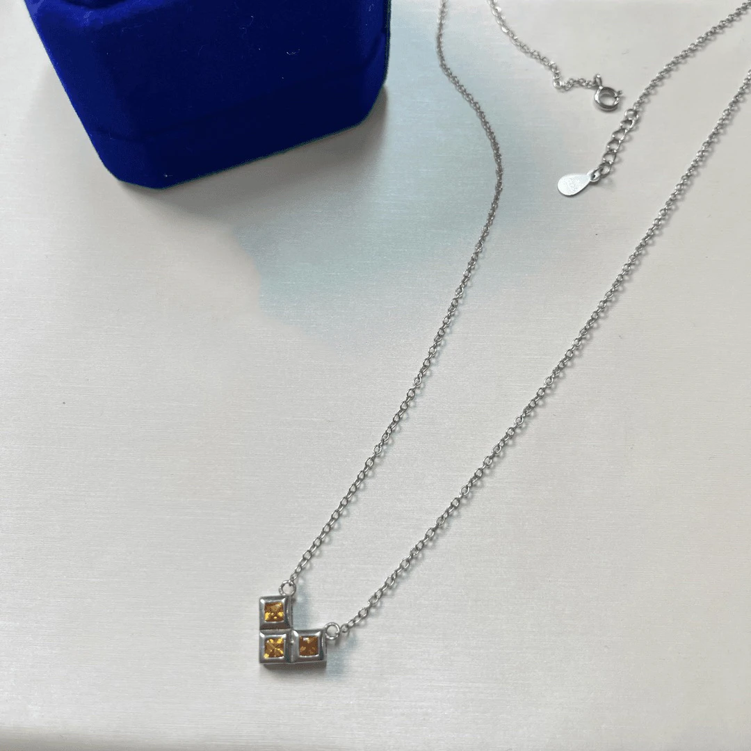 【六六中古】孤品蓝宝石s925复古tz项链km5520链长46cm有盒