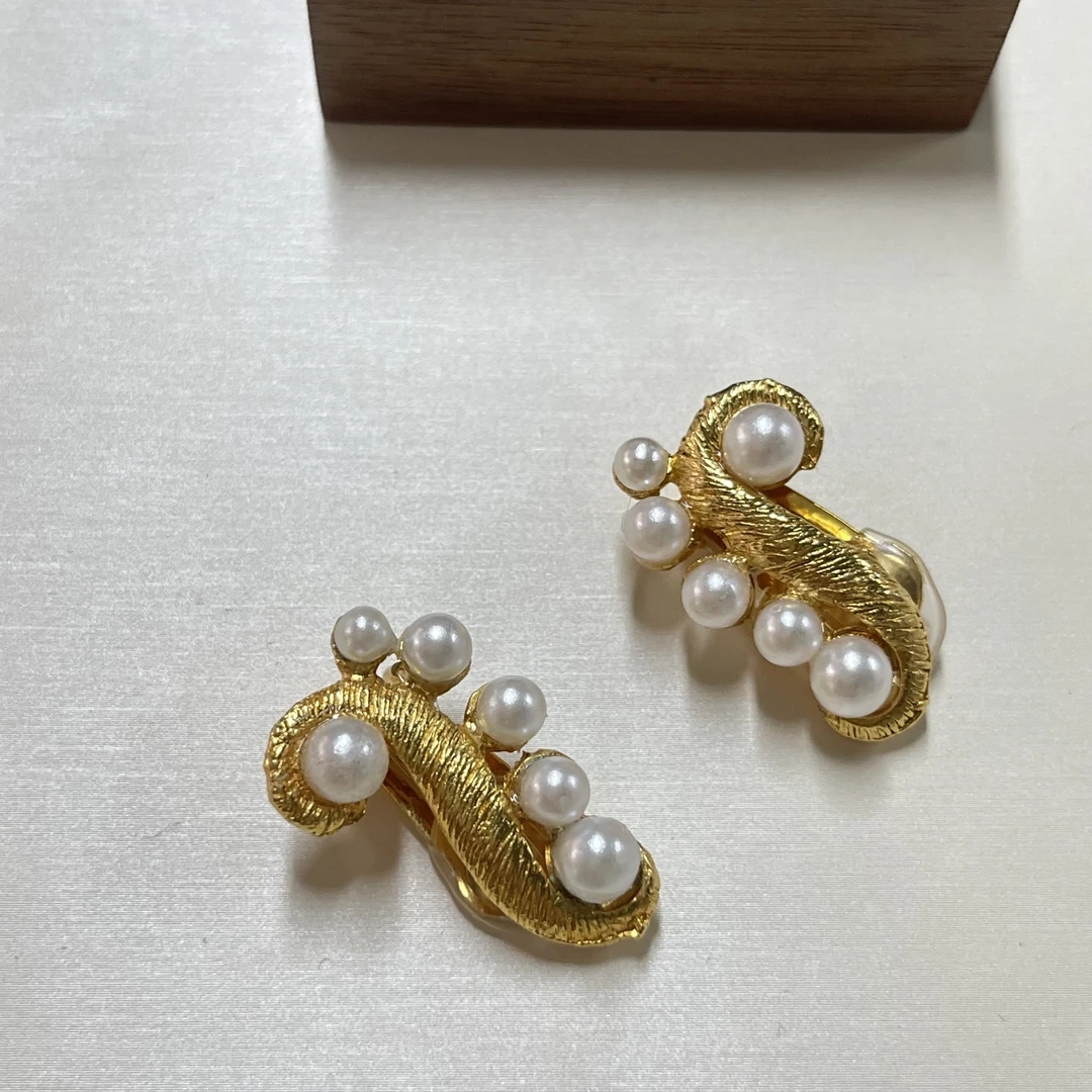铜合金耳饰 【六六中古】孤品复古耳夹km7106