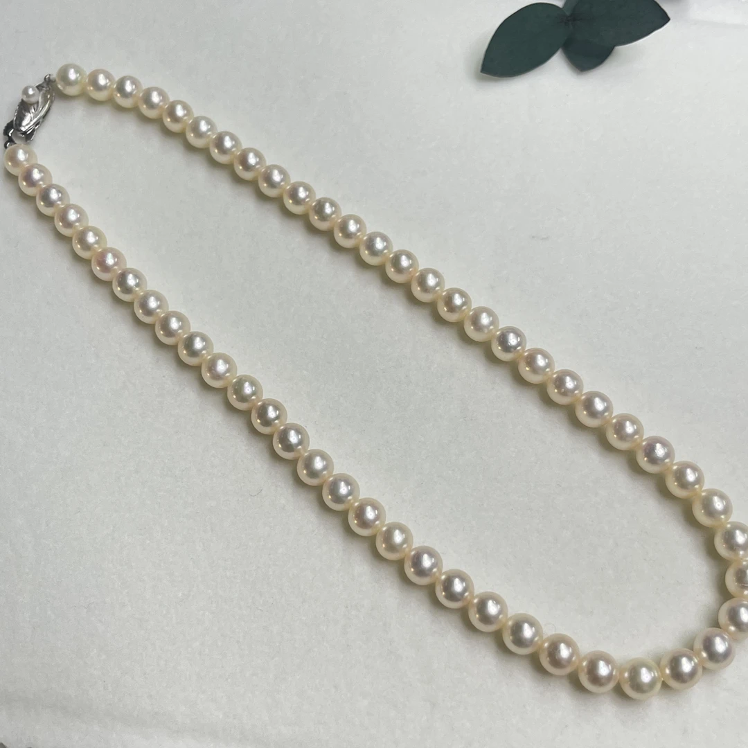 【六六中古】孤品6.5-7mm海水珍珠项链aw8865链长38cm