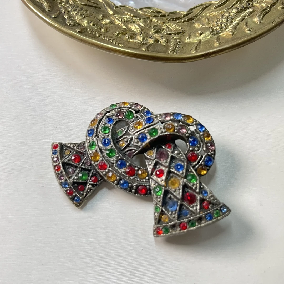 铜合金胸针 【六六中古】孤品复古胸针km7752