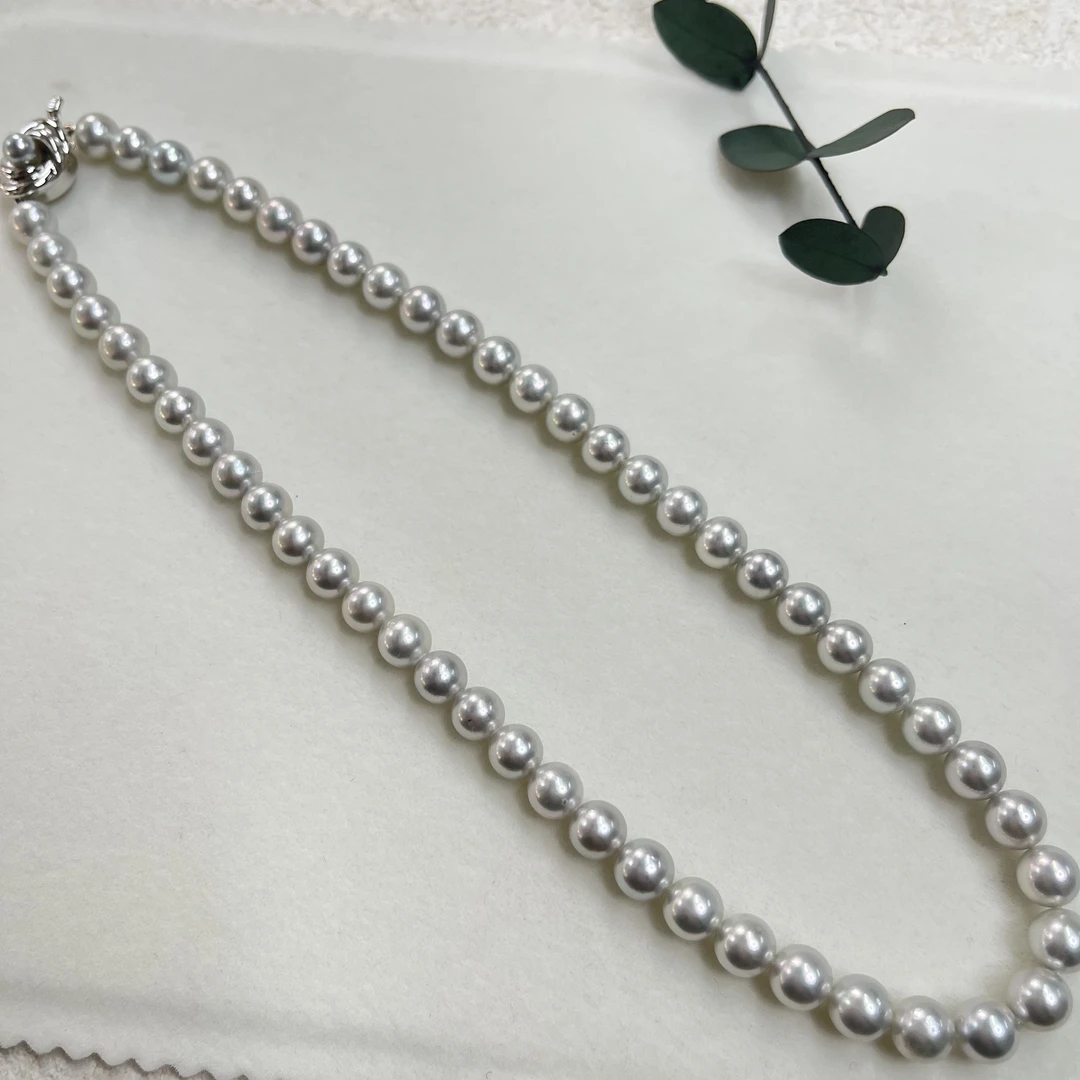 【六六中古】孤品7-8mm海水珍珠项链aw8067链长43cm