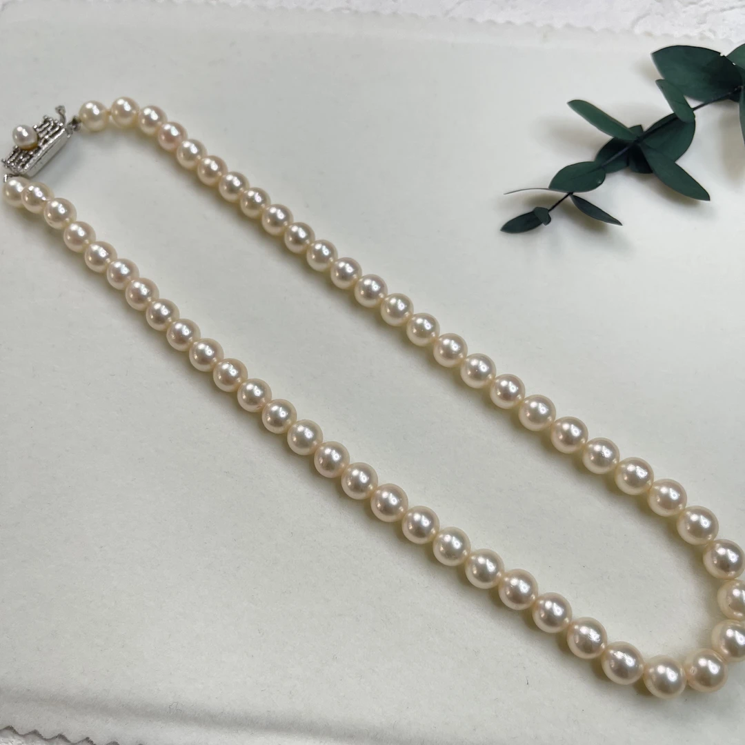 【六六中古】孤品7-7.5mm海水珍珠项链th2436链长42cm