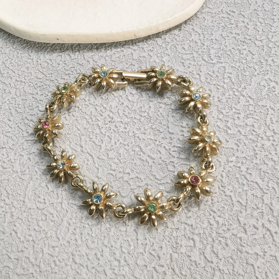 铜合金手链 【六六中古】孤品复古手链km5339手围17